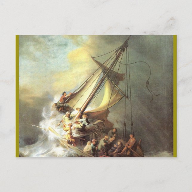 Carte Postale Jésus sur la mer de Galilée, Israël (Devant)