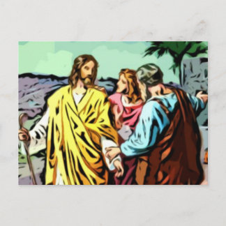 Carte Postale Jésus sur la route d'Emmaüs