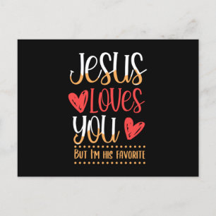 Carte Postale Jésus t'aime Dieu Religion Eglise Cadeau catholiqu