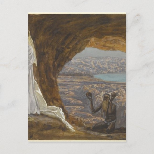 Carte Postale Jésus Tenté dans le désert (Devant)