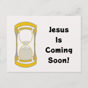 Carte Postale Jésus Vient Bientôt En Verre D'Or