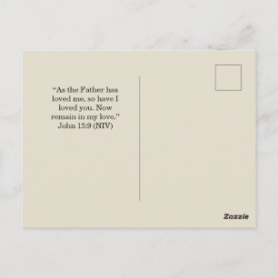 Carte Postale Jésus vous aime Encouragement chrétien rustique