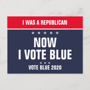 Carte Postale J'étais républicain, maintenant je vote bleu 2026 