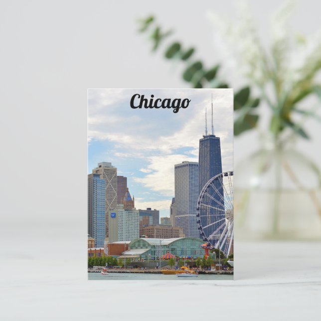 Carte Postale Jetée et Hancock de la marine de Chicago Skyline (Debout devant)