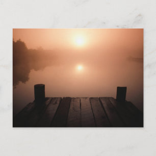 Carte Postale Jetty en bois sur le lac au coucher du soleil   No