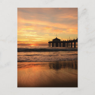 Carte Postale Jetty Over Beach Sunset