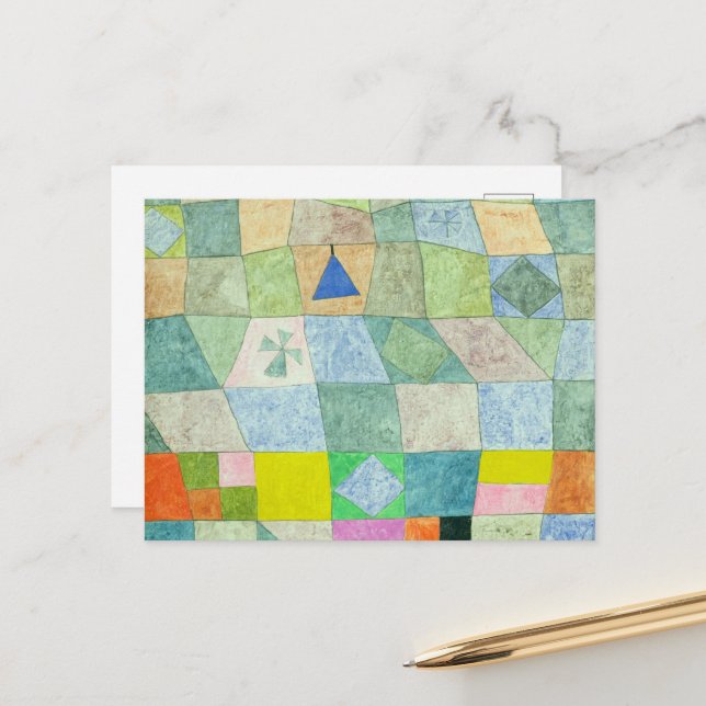 Carte Postale Jeu convivial de Paul Klee (Devant/Arrière en situation)