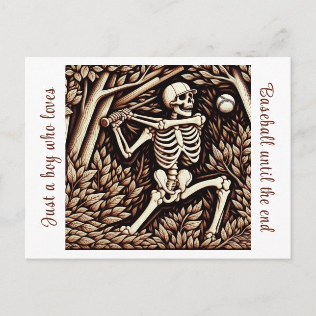Carte Postale Jeu de baseball au coeur de la forêt (Devant)