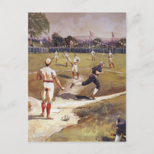 Carte Postale Jeu de baseball de Vintage par Henry Sandham