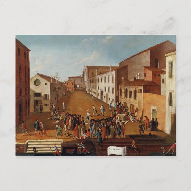 Carte Postale Jeu de Bowls dans le Campo dei Gesuiti, Venise (Devant)