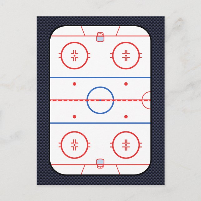 Carte Postale Jeu de hockey Compagnon de fibre de carbone style (Devant)