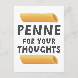 Carte Postale Jeu de mots drôle sur les pâtes