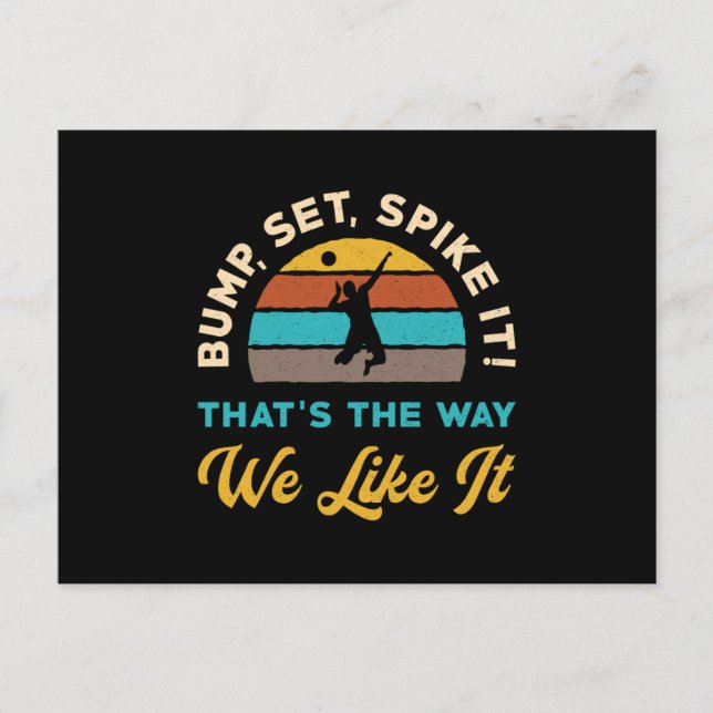 Carte Postale Jeu de volley-ball de volley-ball Spike It Volleyb (Devant)