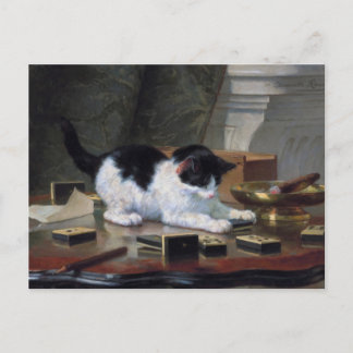 Carte Postale Jeu du chaton par Henriëtte Ronner-Knip