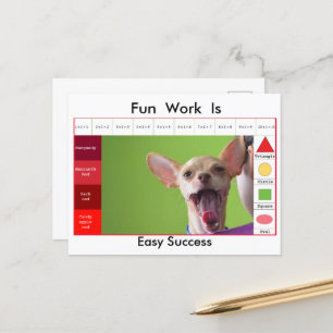 Carte Postale Jeu éducatif de chien drôle