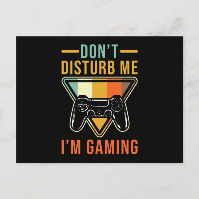 Carte Postale Jeu Gamer Dire S'Il Vous Plaît Ne Disturbe Pas (Devant)