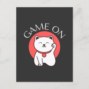 Carte Postale Jeu Japonais Sur Chat Charm - Bon Jeu