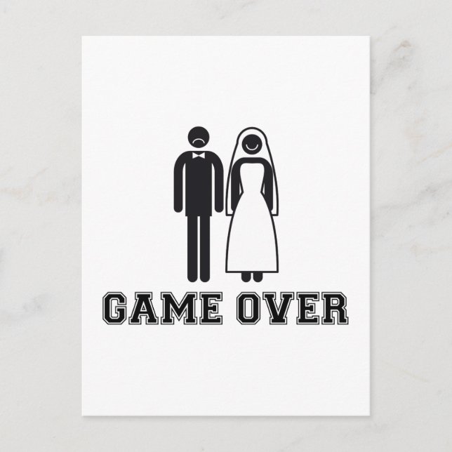 Carte Postale Jeu, mariée et mariée, couple mariage (Devant)