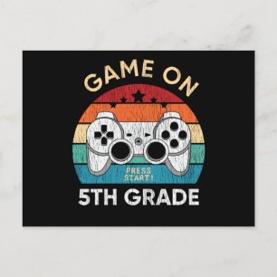 Carte Postale Jeu sur 5e année jeu vidéo Retour à l'école Gamer