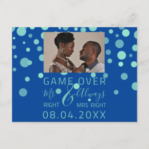 Carte Postale Jeu Sur Funny Enregistrer La Date Mariage Photo Bl
