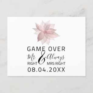 Carte Postale Jeu Sur Funny Enregistrer La Date Mariage Rose