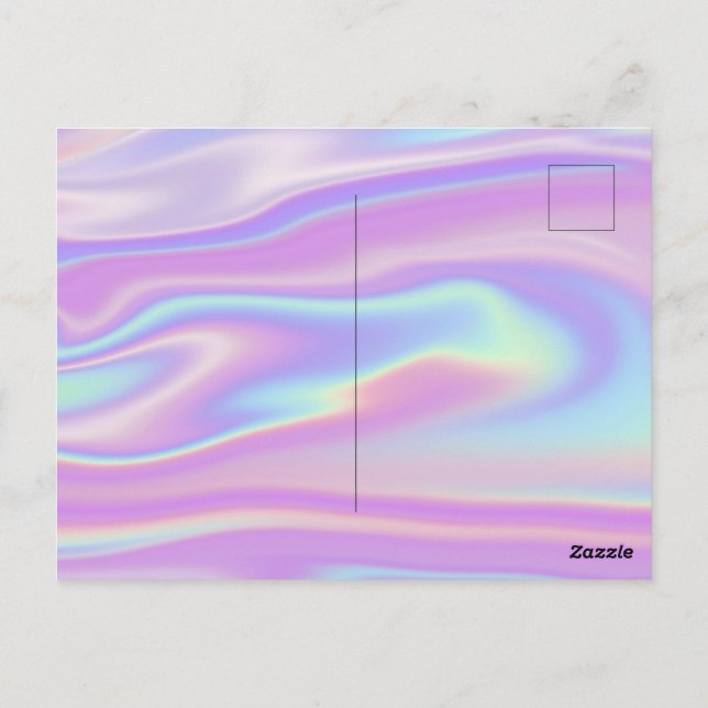 Carte Postale Jeu Sur Holographic Funny Enregistrer Le Mariage D (Dos)