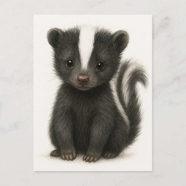 Carte postale Jeune Bébé Skunk Wild Animaux (Devant)