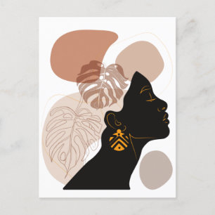 Carte Postale Jeune belle femme afro-américaine