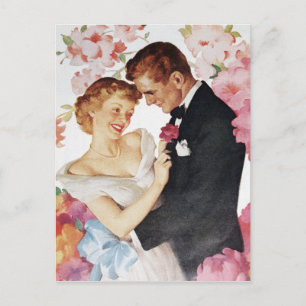 Carte Postale Jeune couple en tenue formelle