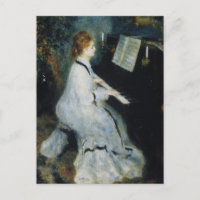 Jeune femme au piano de Renoir