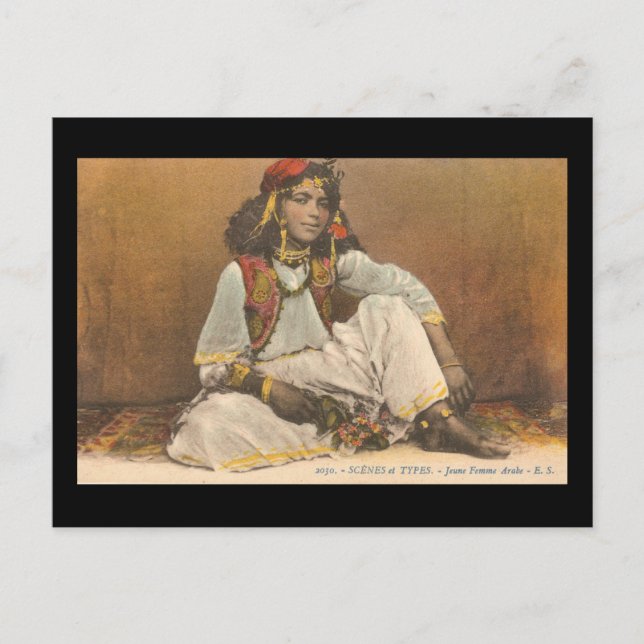 Carte Postale Jeune Femme De Tunisie 1910 (Devant)