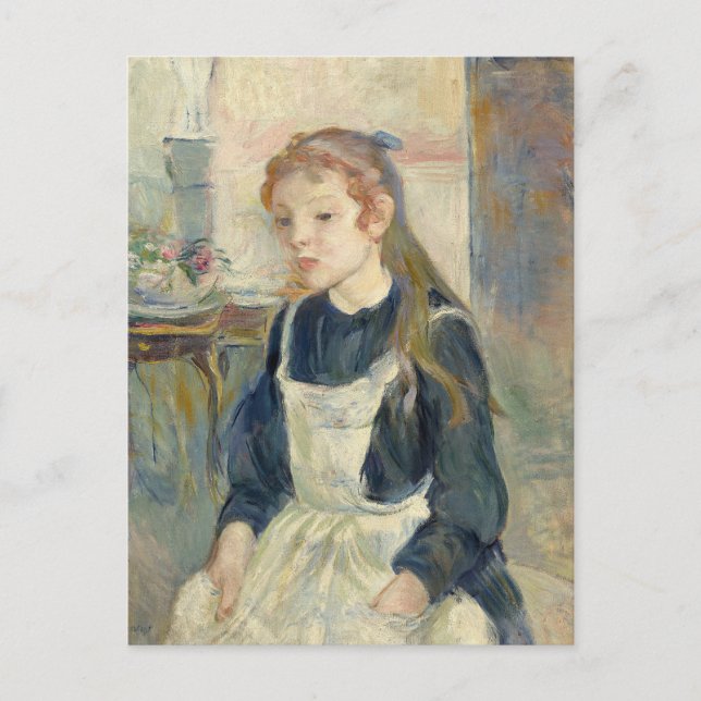 Carte Postale Jeune fille avec tablier | Berthe Morisot (Devant)
