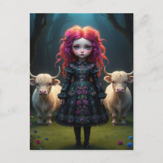 Carte Postale Jeune fille écossaise 