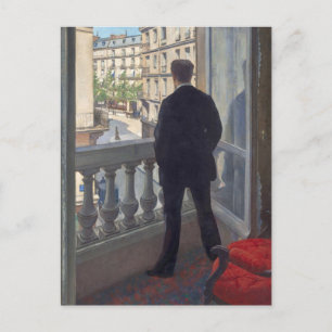 Carte Postale Jeune Homme à sa Fenêtre par Gustave Caillebotte