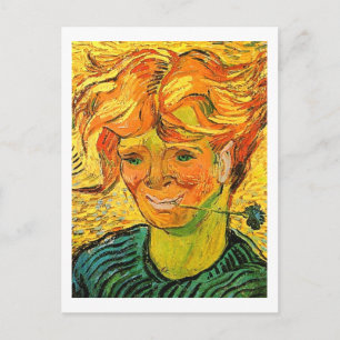 Carte Postale Jeune homme avec Cornflower Van Gogh Art