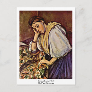 Carte Postale Jeune Italienne Par Paul Cezanne