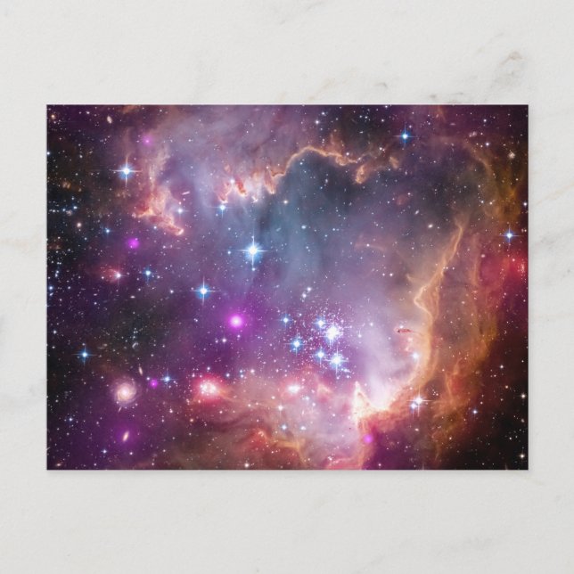 Carte Postale Jeunes étoiles dans le Petit Nuage de Magellan. (Devant)