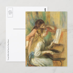 Carte Postale Jeunes filles au piano par Pierre Renoir
