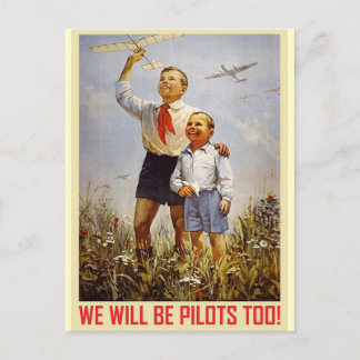 Carte Postale Jeunes pilotes