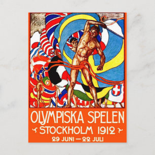 Carte Postale Jeux olympiques d'été de 1912 (affiche vintage) ~