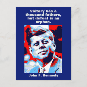 Carte Postale JFK John F. Kennedy Citation Inspiration Motivatio