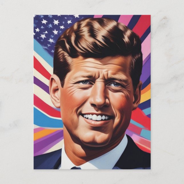 Carte Postale JFK John F. Kennedy Inspiration motivationnelle (Devant)