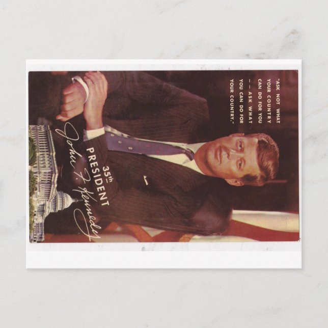 Carte Postale JFK Kennedy président (Devant)