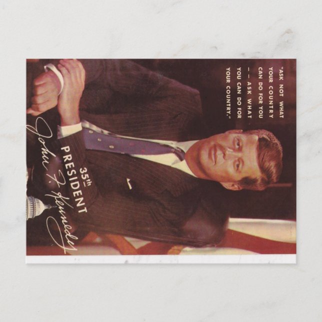 Carte Postale JFK Kennedy président (Devant)