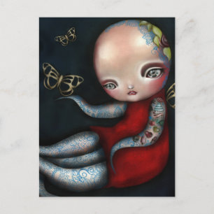 Carte Postale Jinxi Octopus Tattoo Girl