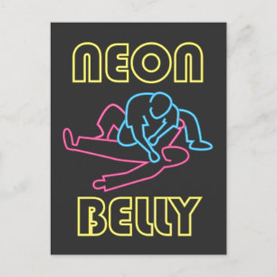 Carte Postale Jiu Jitsu, Brésilien : BJJ Neon Genou Sur Le Ventr