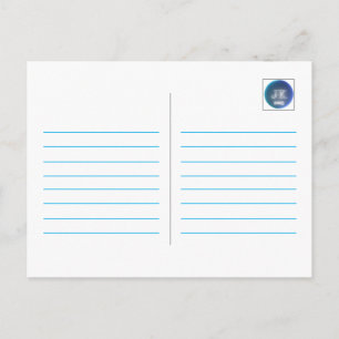 Carte Postale JK 2023 Ligne Bleue Double Colonne Texte Personnal