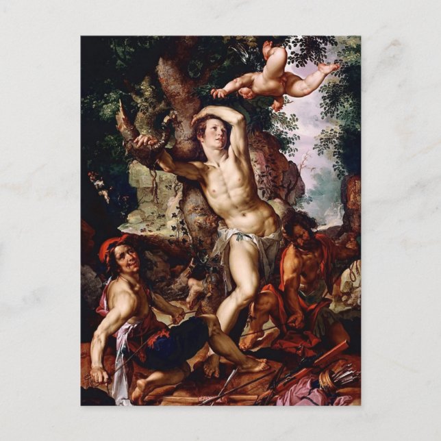 Carte Postale Joachim Wtewael- Martyre de Saint-Sébastien (Devant)