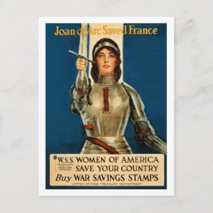 Carte Postale Joan De Arc a sauvé France Première Guerre mondial