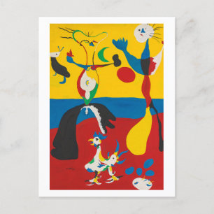 Carte Postale joan miro peintures art, art abstrait